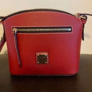 Dooney and Bourke red leather crossbody bag